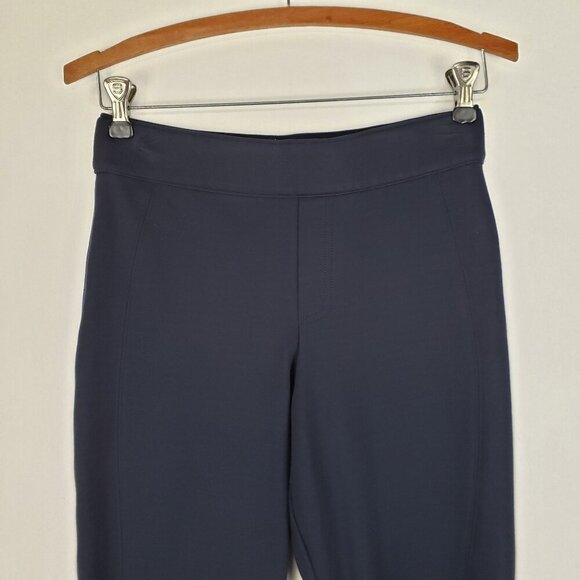 Spanx The Perfect Pant Slim Straight Petite Navy Blue Ponte 20254Q Size Small SP - Picture 3 of 10